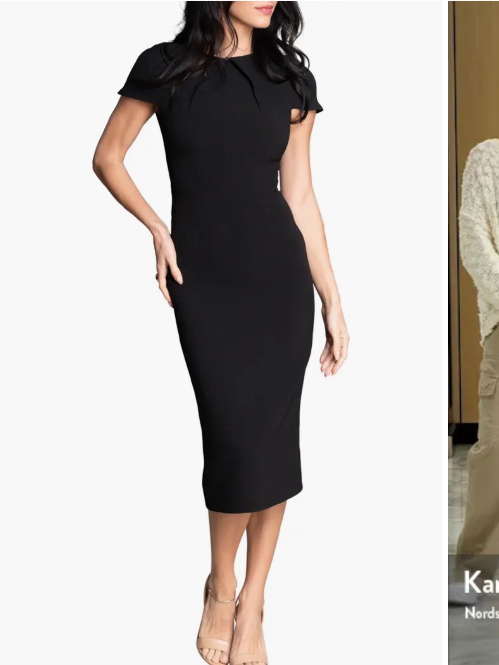 Nordstrom Dress the Population Lainey Body-Con Black Midi Dress